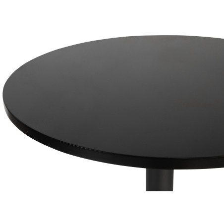 Mesa alta redonda Lamoni, negra/negra