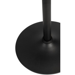 Mesa alta redonda Lamoni, negra/negra