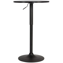 Mesa alta redonda Lamoni, negra/negra