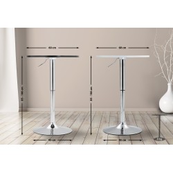 Mesa alta redonda negra Lamoni