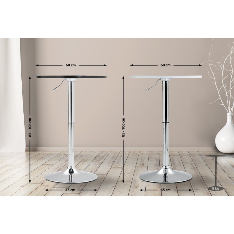 Mesa alta redonda negra Lamoni