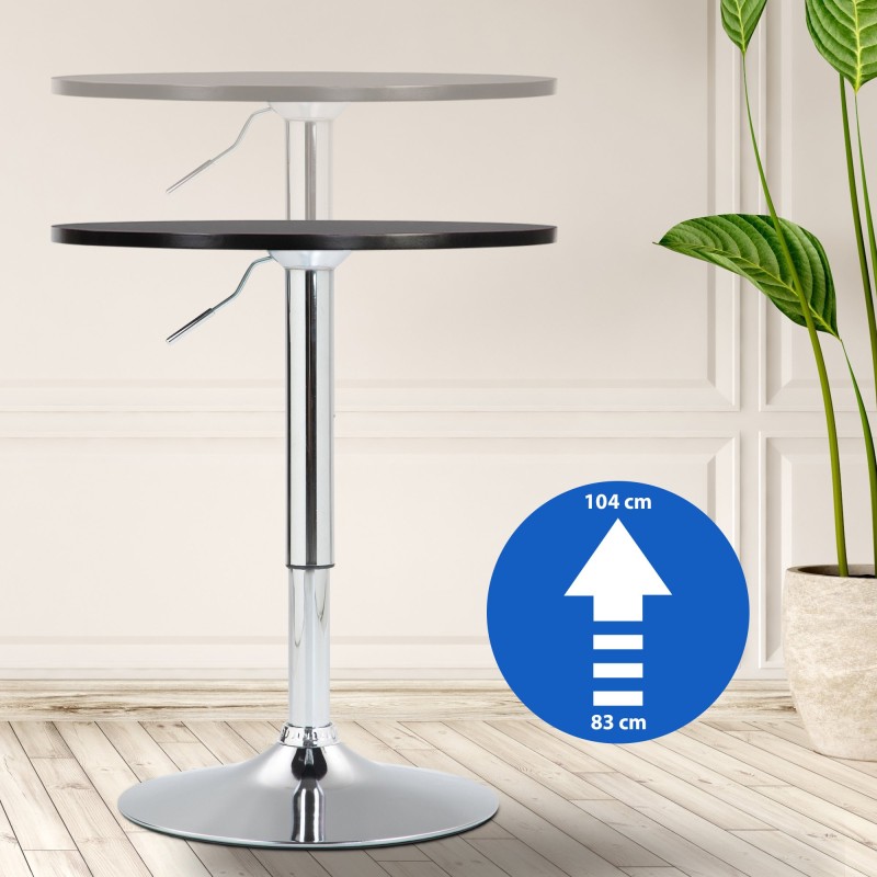 Mesa alta redonda negra Lamoni