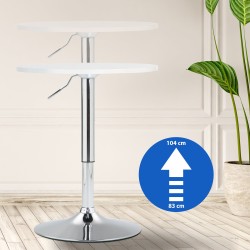 Mesa alta redonda blanca Lamoni