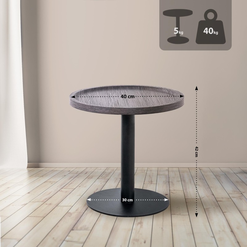 Mesa auxiliar Aspen M, gris