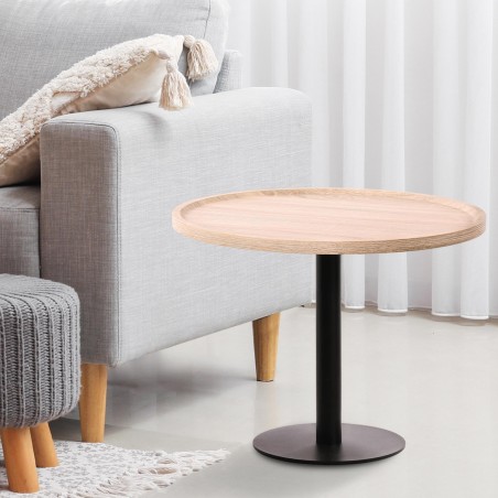 Mesa auxiliar Aspen, roble