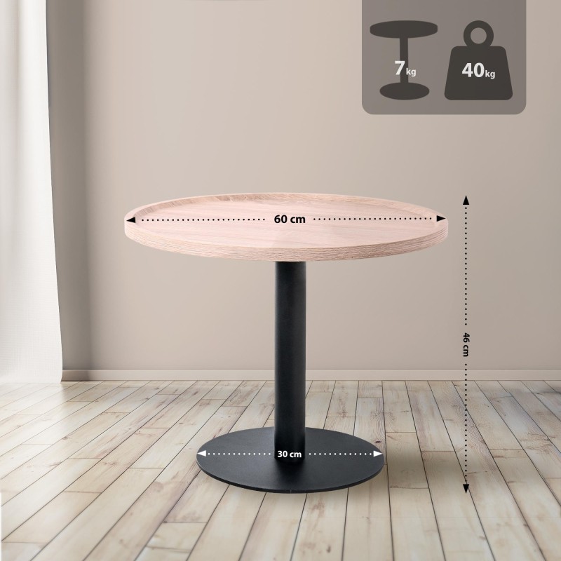 Mesa auxiliar Aspen, roble