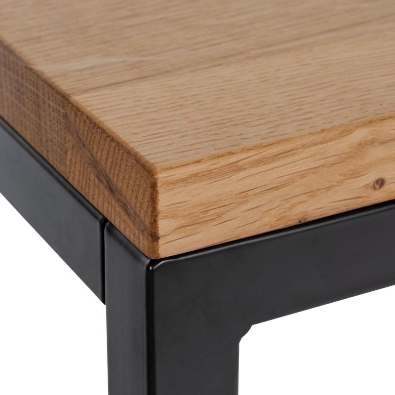 Mesa auxiliar Manteo de roble, 46x25x67 cm