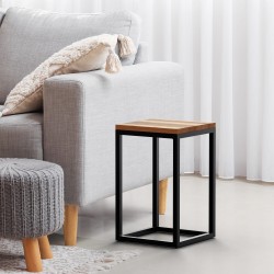 Mesa auxiliar Manteo de roble, 30x30x50 cm