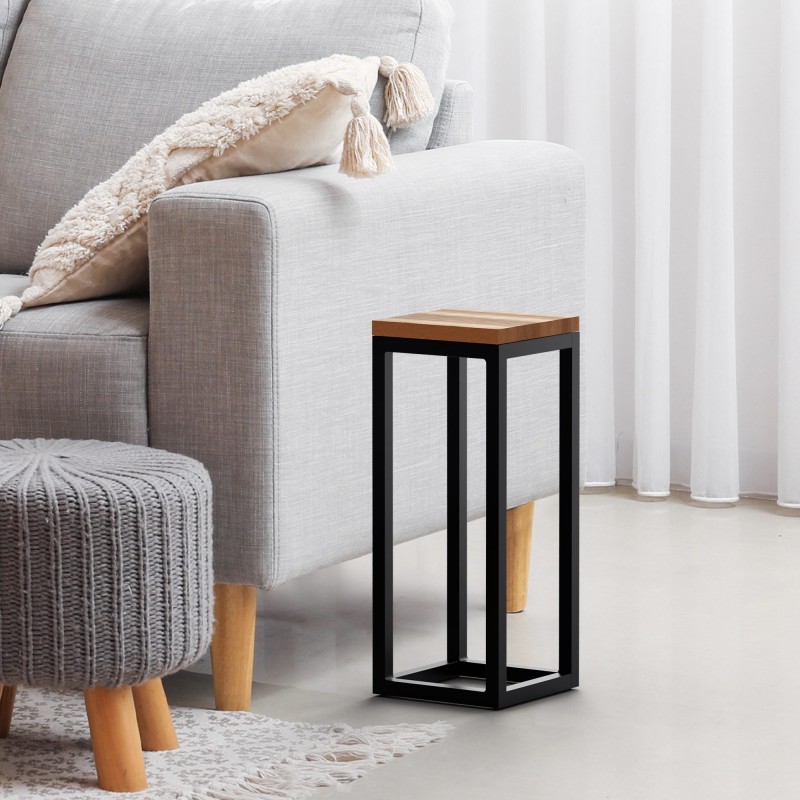 Mesa auxiliar Manteo de roble, 20x20x50 cm