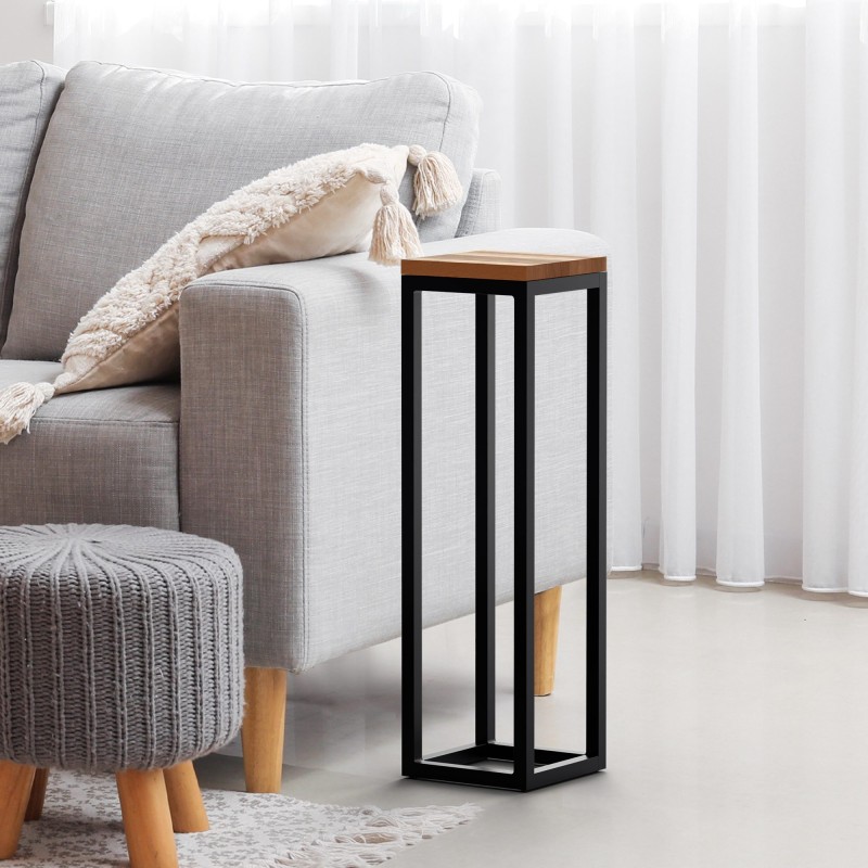 Mesa auxiliar Manteo de roble, 20x20x70 cm