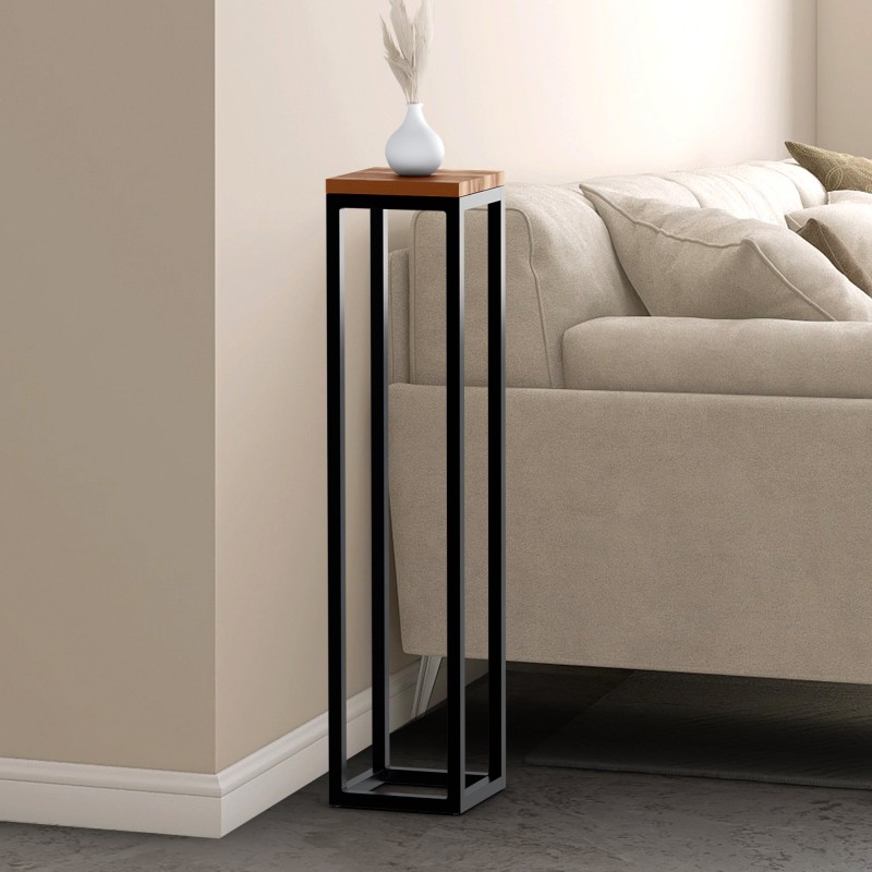 Mesa auxiliar Manteo de roble, 20x20x90 cm