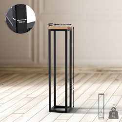 Mesa auxiliar Manteo de roble, 20x20x90 cm