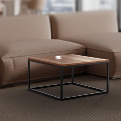 Mesa de centro Manteo, 80x80x45 cm, roble