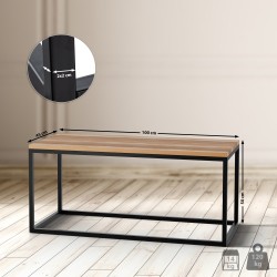 Mesa de centro Manteo de roble, 100x45x50 cm