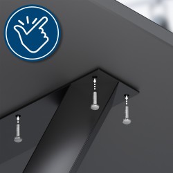 2 patas de mesa Stanton de 80x14x72 cm negras