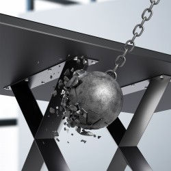 2 patas de mesa Stanton de 80x14x72 cm negras