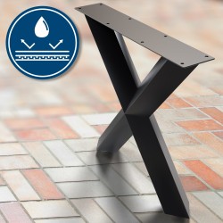 2 patas de mesa Stanton de 80x14x72 cm negras