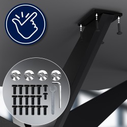 Patas de mesa Delmont, 130x130 cm, negras