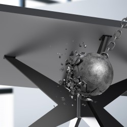 Patas de mesa Delmont, 130x130 cm, negras