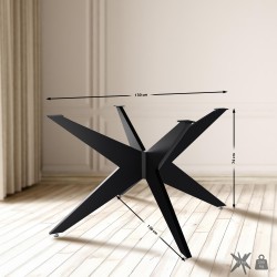 Patas de mesa Delmont, 130x130 cm, negras