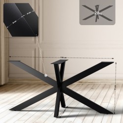 Patas de mesa Hardwick 150 x 78 x 71 cm negras