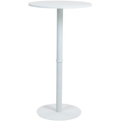 Mesa redonda Hereford, 60 cm, blanca/blanca