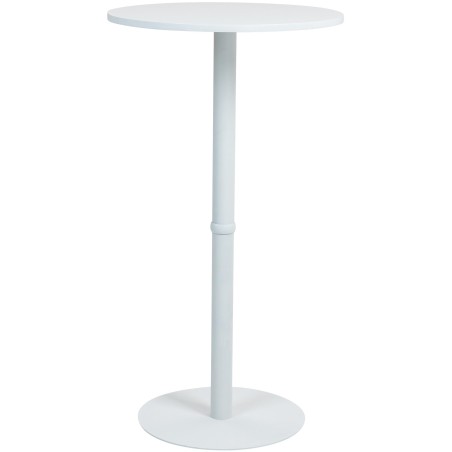 Mesa redonda Hereford, 60 cm, blanca/blanca