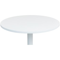 Mesa redonda Hereford, 60 cm, blanca/blanca