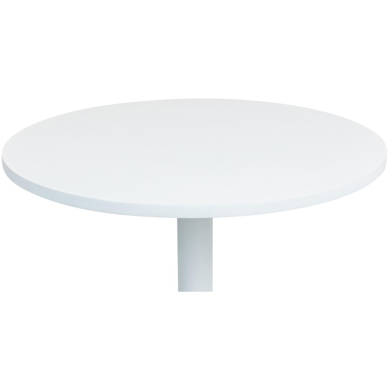 Mesa redonda Hereford, 60 cm, blanca/blanca