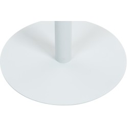 Mesa redonda Hereford, 60 cm, blanca/blanca