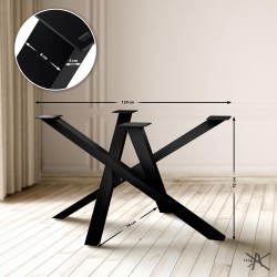 Patas de mesa Finney 120x70x72 negras