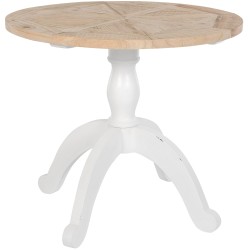 Mesa de comedor Roswell, 90 cm, natural/blanca