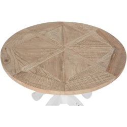 Mesa de comedor Roswell, 90 cm, natural/blanca