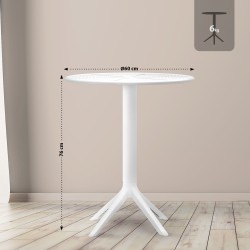 Mesa redonda Lacota, 60 cm, blanca