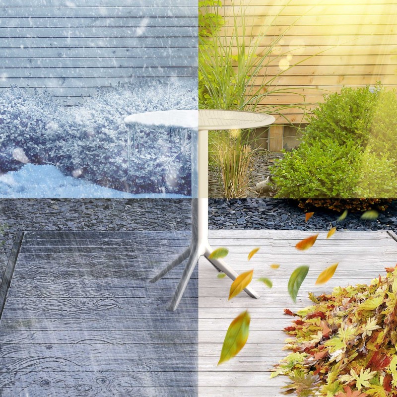 Mesa redonda Lacota, 60 cm, blanca