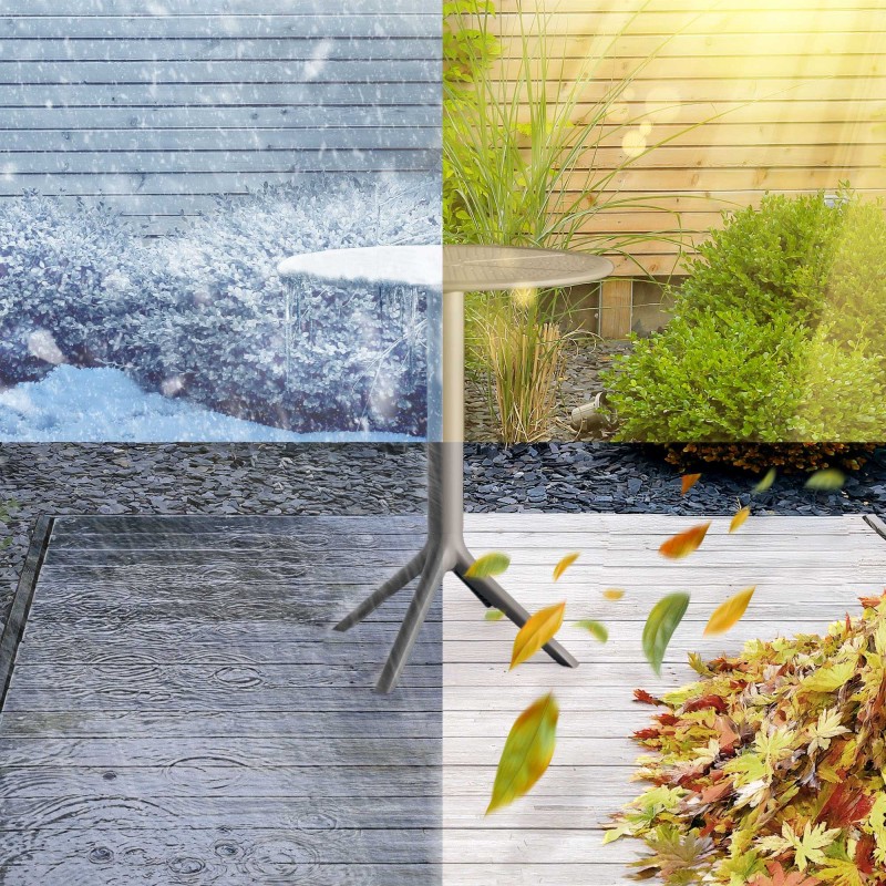 Mesa redonda Lacota, 60 cm de diámetro, antracita