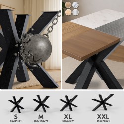 Patas de mesa Harlan 85x85x71 negro industrial