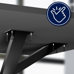 Patas de mesa Finney 160x80x72 negras