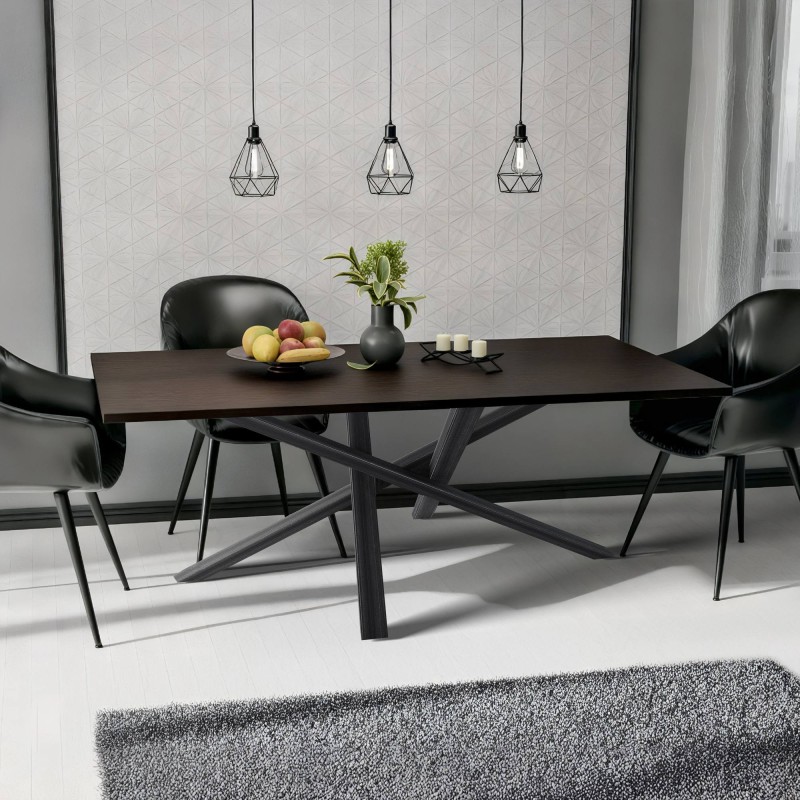 Patas de mesa Finney 160x80x72 negro antiguo