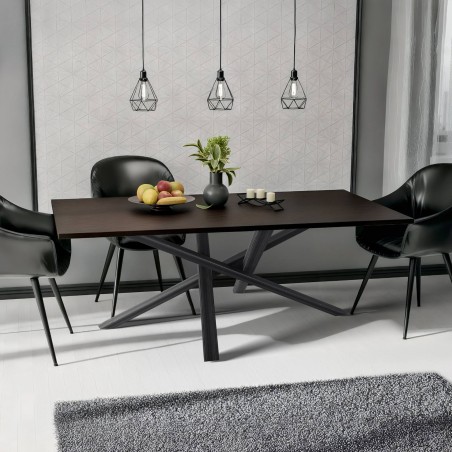 Patas de mesa Finney 160x80x72 negro antiguo