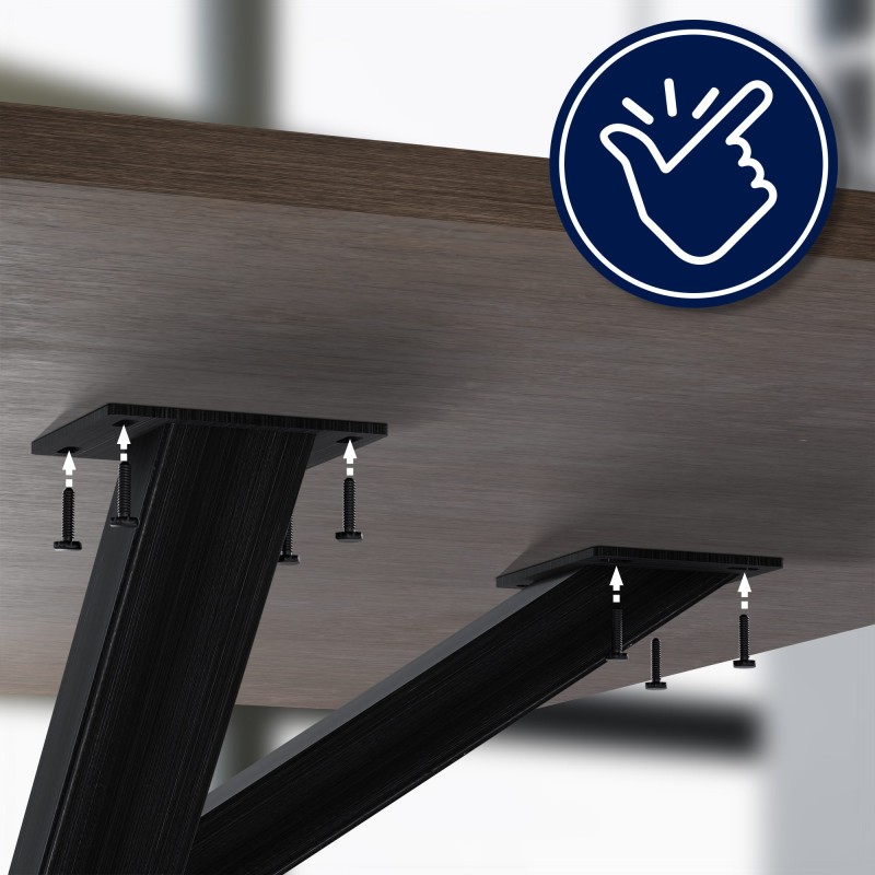 Patas de mesa Finney 160x80x72 negro antiguo