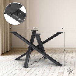 Patas de mesa Finney 120x70x72 negro antiguo