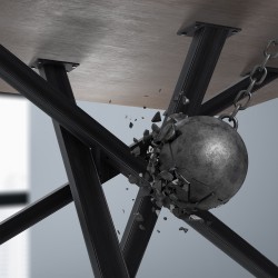 Patas de mesa Finney 140x70x72 negro antiguo