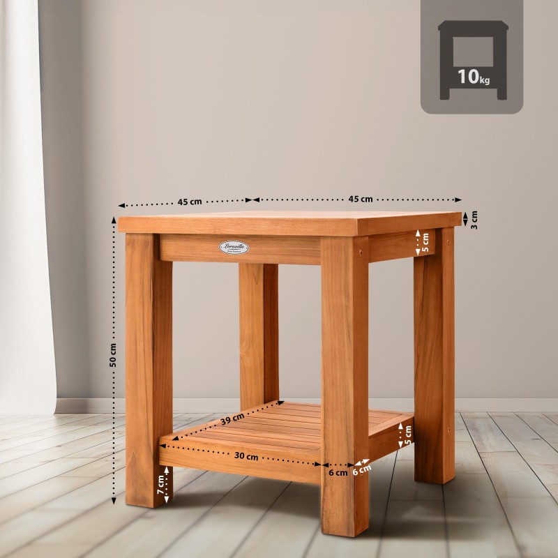 Mesa auxiliar de teca Keaton