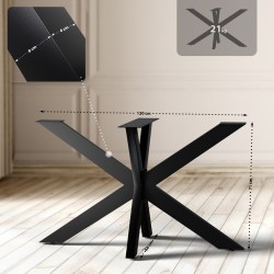 Patas de mesa Hardwick, 120 x 68 x 71 cm, negras