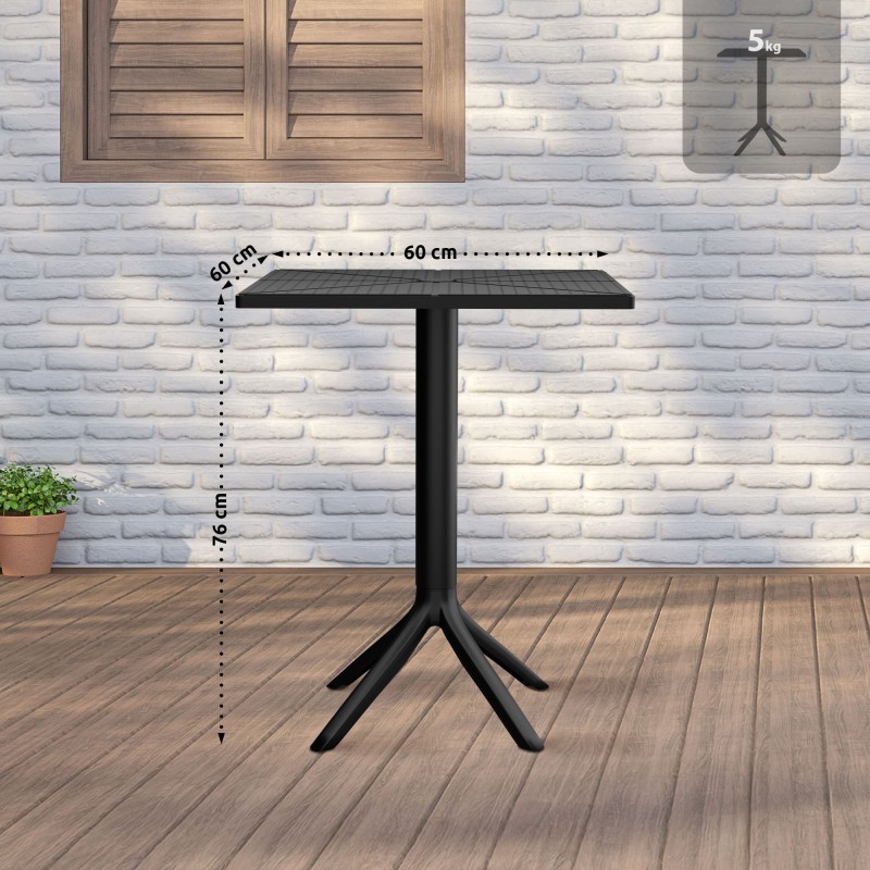 Mesa Nuvela 60x60 cm negra