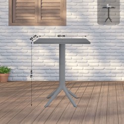 Mesa Nuvela 60x60 cm gris oscuro