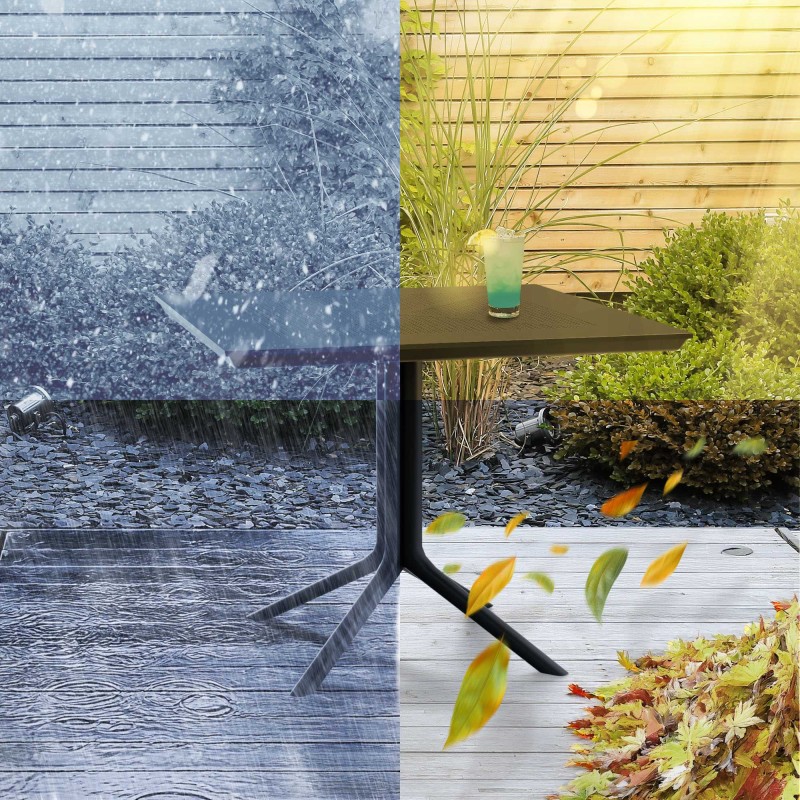 Mesa Lenval 80x80 cm negra