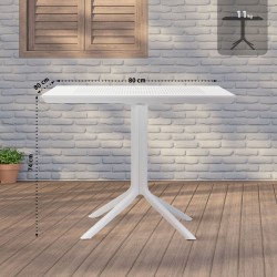 Mesa Lenval 80x80 cm blanca