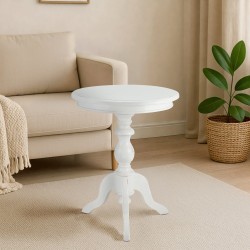 Mesa auxiliar Wiva, blanco antiguo